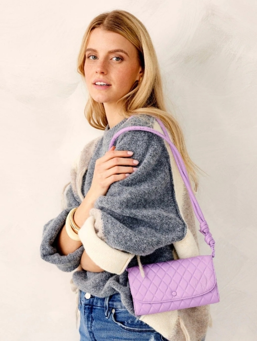 Vera Bradley Wildwood Wallet Crossbody Bag Purple Rhapsody in Premium Cotton NWT